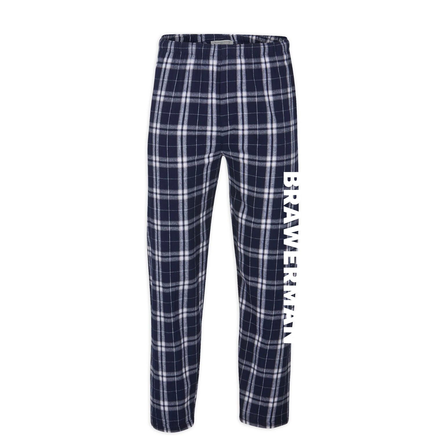 Brawerman Printed Logo "Plaid" Pijama Pants