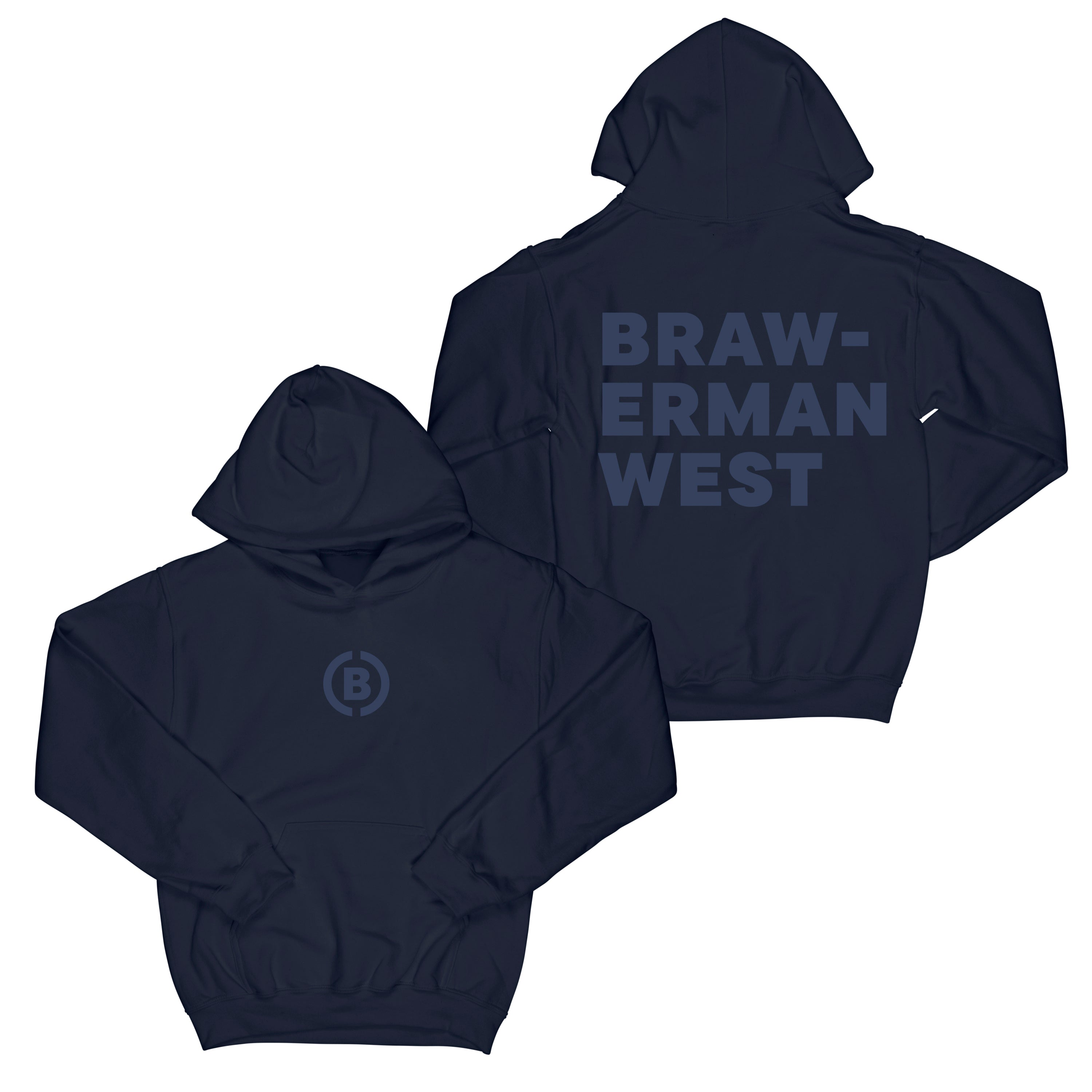 Brawerman Puff Logo "Navy" Hoodie
