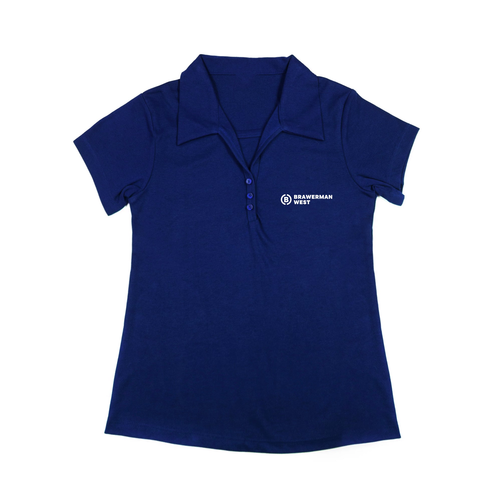 Brawerman "Navy" Princess Cut Polo
