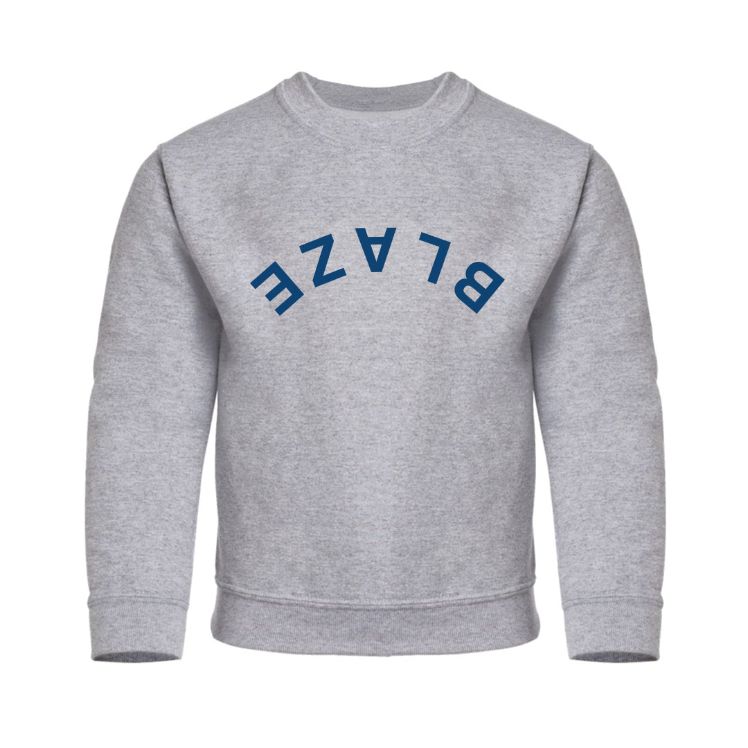 BLAZE Collegiate "Heather Grey" Crewneck