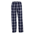 Brawerman Printed Logo "Navy/Silver Plaid" Pajama Pants