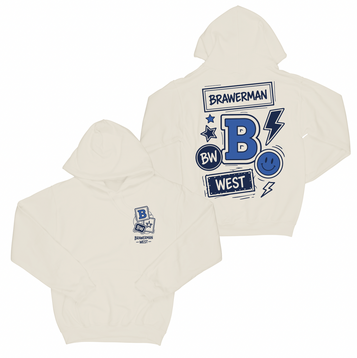 Brawerman Collage"Natural" Hoodie